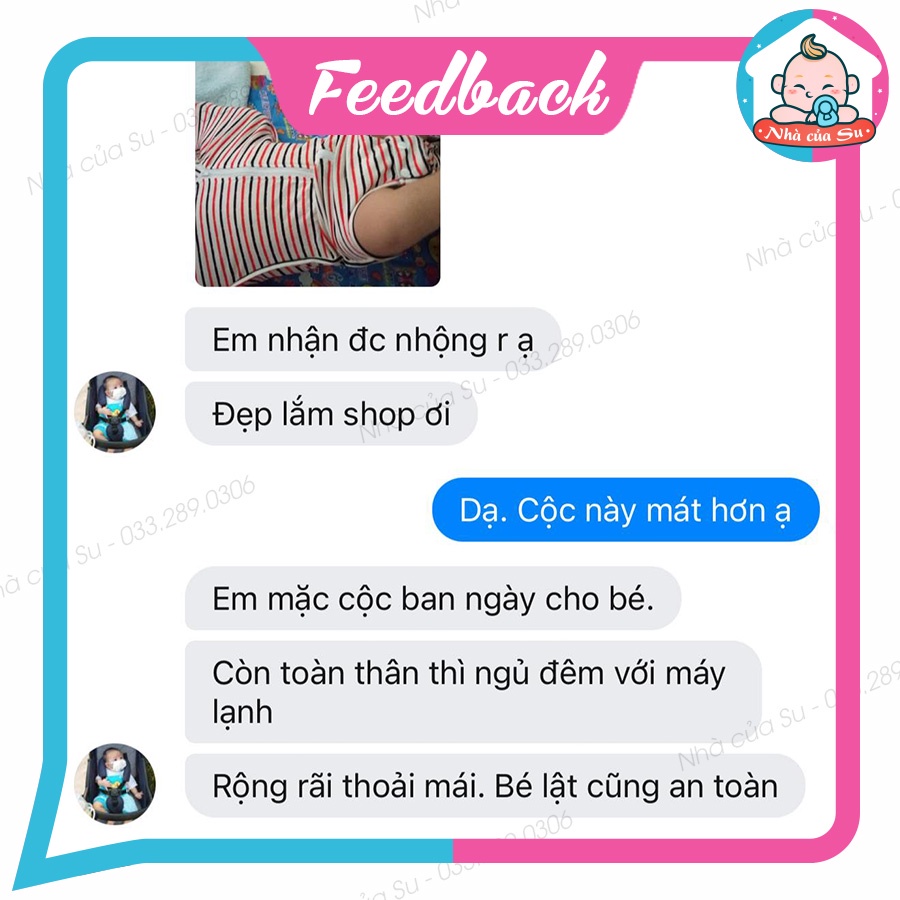 Nhộng chũn Nhà Su co dãn 4 chiều, mềm mịn, thoáng mát giúp bé ngủ ngon, giảm giật mình Nhà của Su
