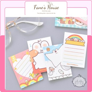 Giấy note dễ thương để take note và ghi chú, nhiều màu nhiều kích thước FANE2053