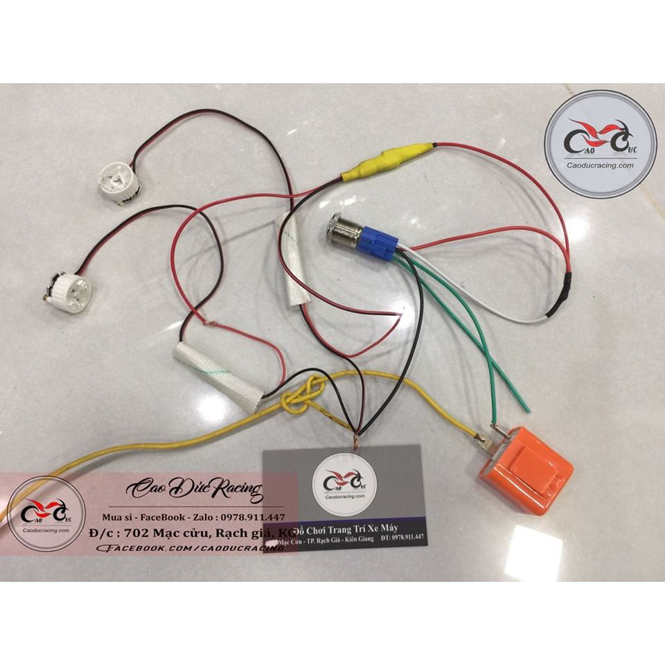 Mạch chớp ưu tiên Haza chớp 2 bóng xinhan (bao gồm mạch và công tắc led)