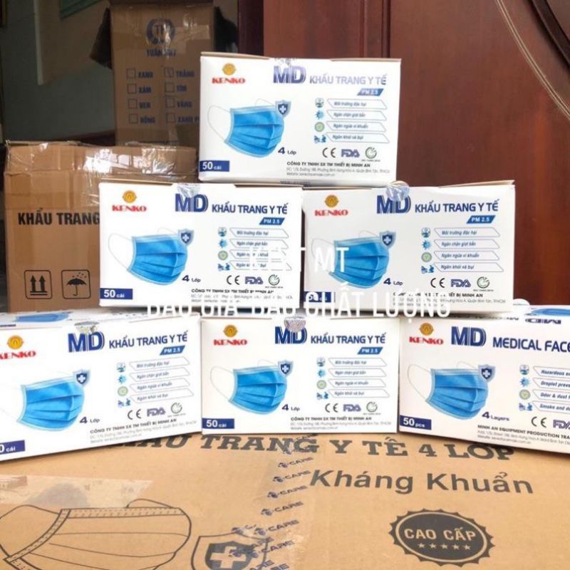 Khẩu trang y tế 4 lớp kháng khuẩn