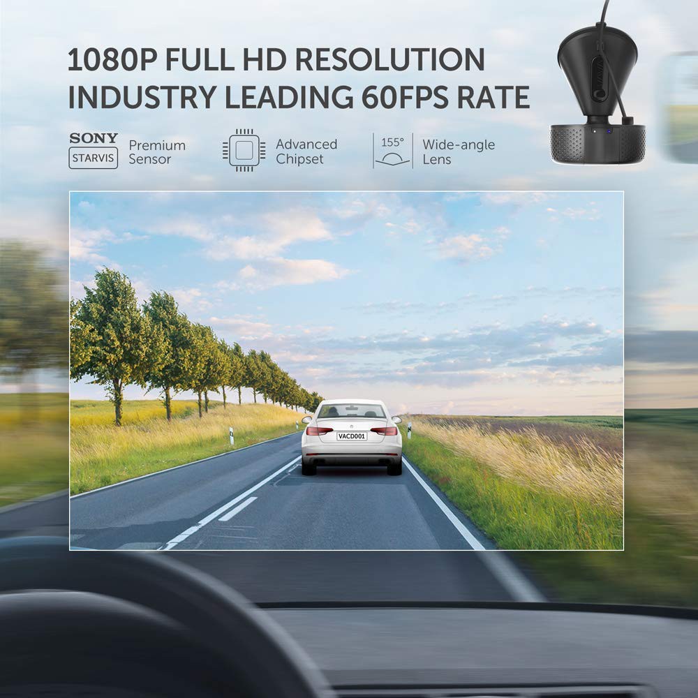 VAVA Dash Cam Full HD 1080P - Camera Hành Trình Ô tô Cao Cấp (cam trước, tích hợp GPS)