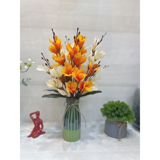 Chậu hoa giả, bình hoa lụa trang trí decor, làm quà tặng