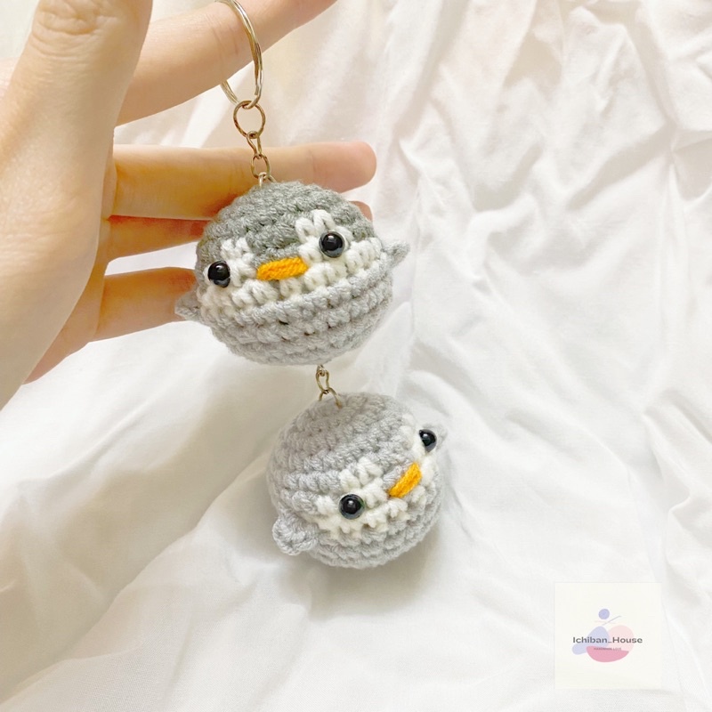 Móc khoá cánh cụt len nhiều kích cỡ