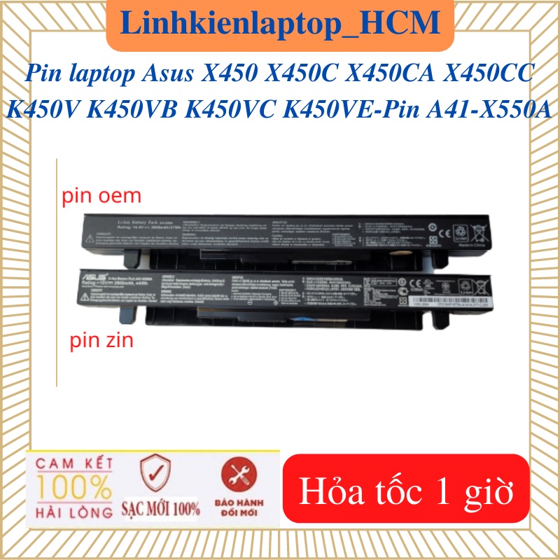 Pin A41-X550A-Pin laptop Asus X450 X450C X450CA X450CC K450V K450VB K450VE K450VC