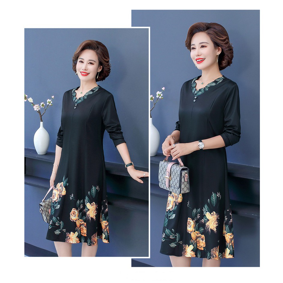 Váy trung niên tay dài