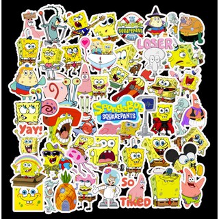 Sticker SPONGEBOB nhựa PVC không thấm nước, dán nón bảo hiểm, laptop, điện thoại, Vali, xe,  Cực COOL#20