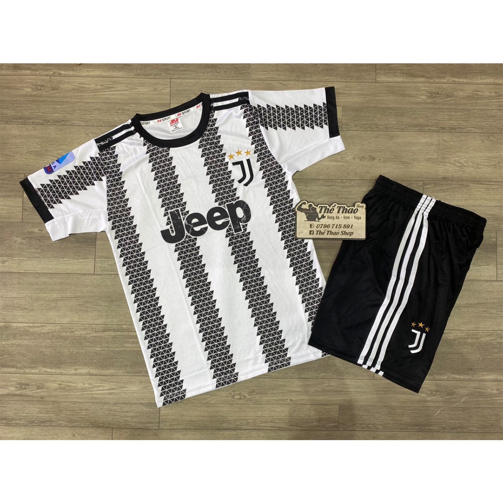 Bộ bóng đá Juve đen trắng giải mới 2022-2023