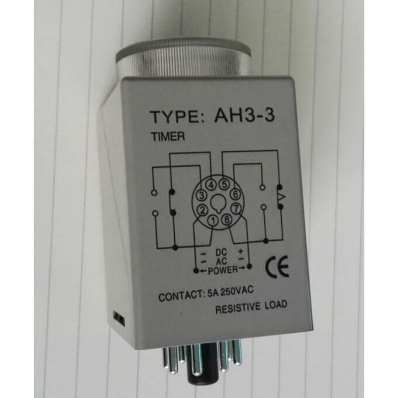 Relay thời gian, timer hẹn trễ CKC AH3-3 380VAC, 110VAC kèm đế