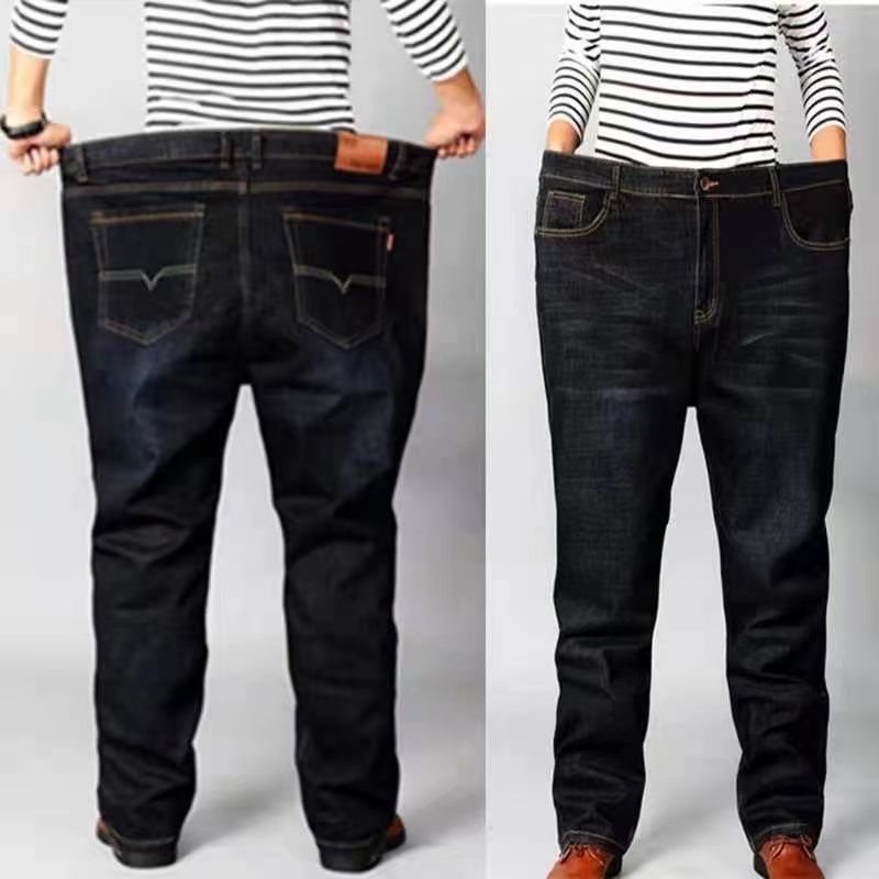 Quần Jean Dài Dáng Rộng Lưng Cao Co Giãn Tốt Thời Trang Cho Nam 300 Jin Fat