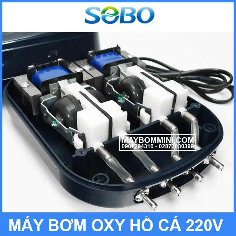 Máy bơm oxy hồ cá 4 vòi SOBO SB-948 siêu êm 8W