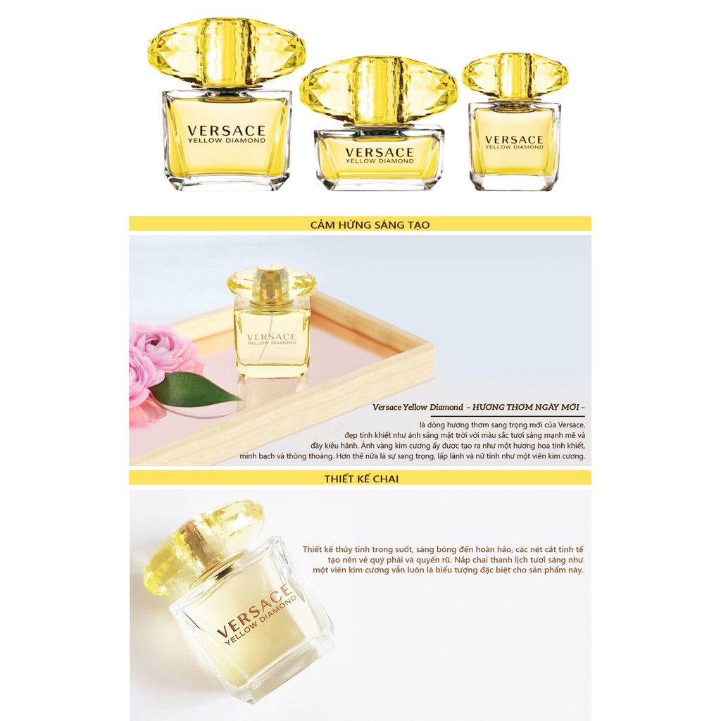 [FreeShip] Nước hoa versace yellow Diamond 90ml fullbox