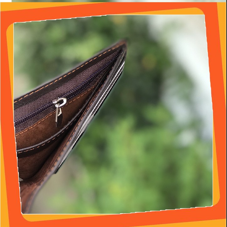 VÍ NAM DA BÒ CAO CẤP BỀN ĐẸP- MỀM MẠI - BẢO HÀNH 12 THÁNG- BÓP NAM-KÈM HỘP| Trơn Bò