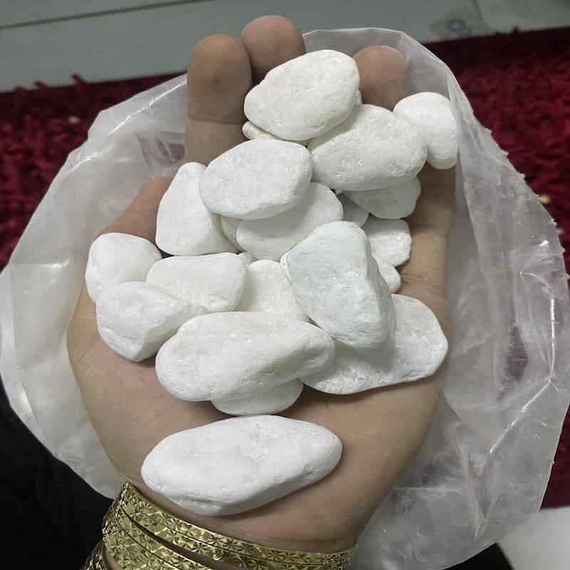Sỏi Trắng Trang Trí Bể Cá, Tiểu Cảnh, Cây Bon Sai, 1KG