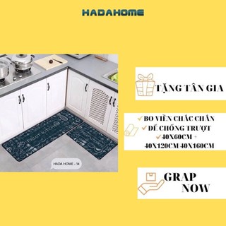 Thảm Trải Sàn, Thảm Lau Chân Nhà Bếp, Set 2 Thảm Đế Chống Trượt Fruit Kitchen 40x60cm + 40x120cm/40x160cm