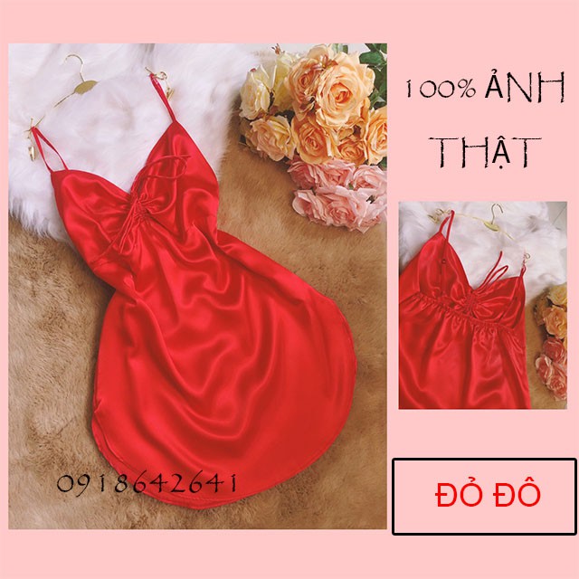 VÁY NGỦ PHI LỤA DÂY RÚT NGỰC VẠT BẦU HÀNG THIẾT KẾ CỰC XINH VÀ SANG | BigBuy360 - bigbuy360.vn