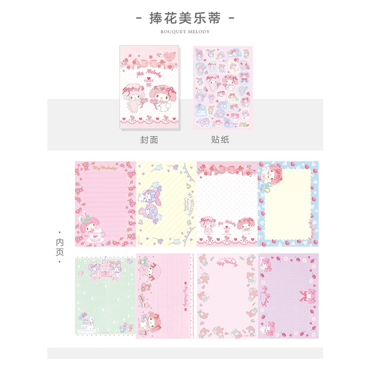 Sổ Ghi Chú In Họa Tiết Hoạt Hình Sanrio Dễ Thương Nhỏ Gọn
