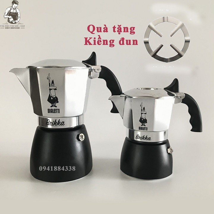 Ấm Pha Espresso Bialetti Brikka (2021) - Tặng Kiềng Đun Bếp