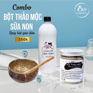 COMBO BỘT THẢO MỘC VÀ SỮA NON KÍCH TRẮNG 1000ml