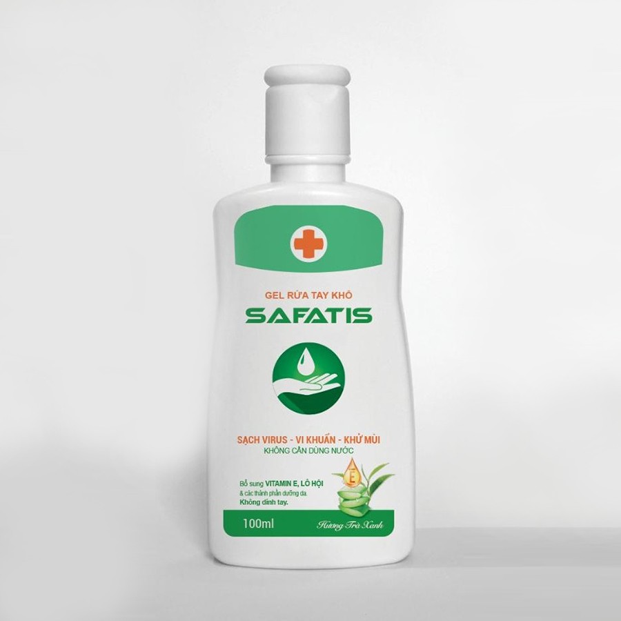 Gel rửa tay khô Safatis 100ml dưỡng ẩm và sạch tay QT01