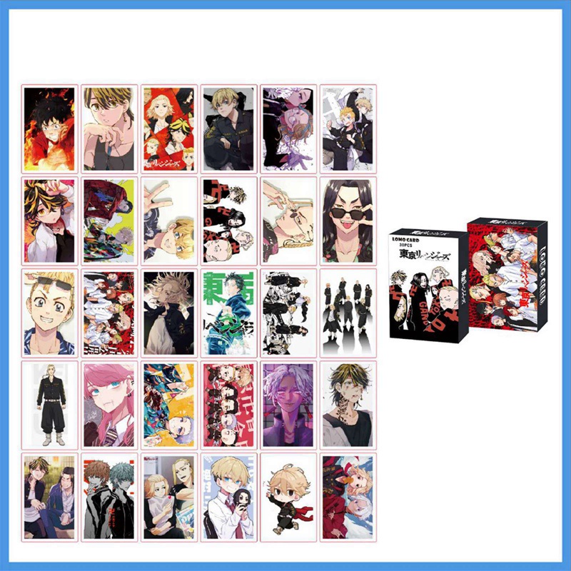 Hộp 30 thẻ ảnh lomo nhân vật anime Haikyuu độc đáo