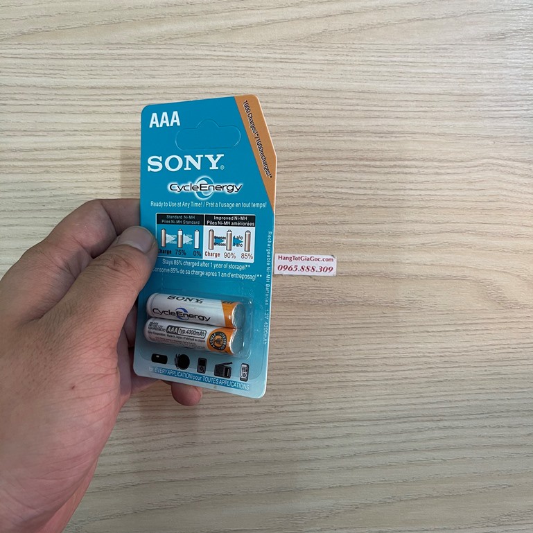 Pin sạc Sony Cycle Energy 1.2V cỡ AAA dung lượng 4300mAh cao cấp bền bỉ