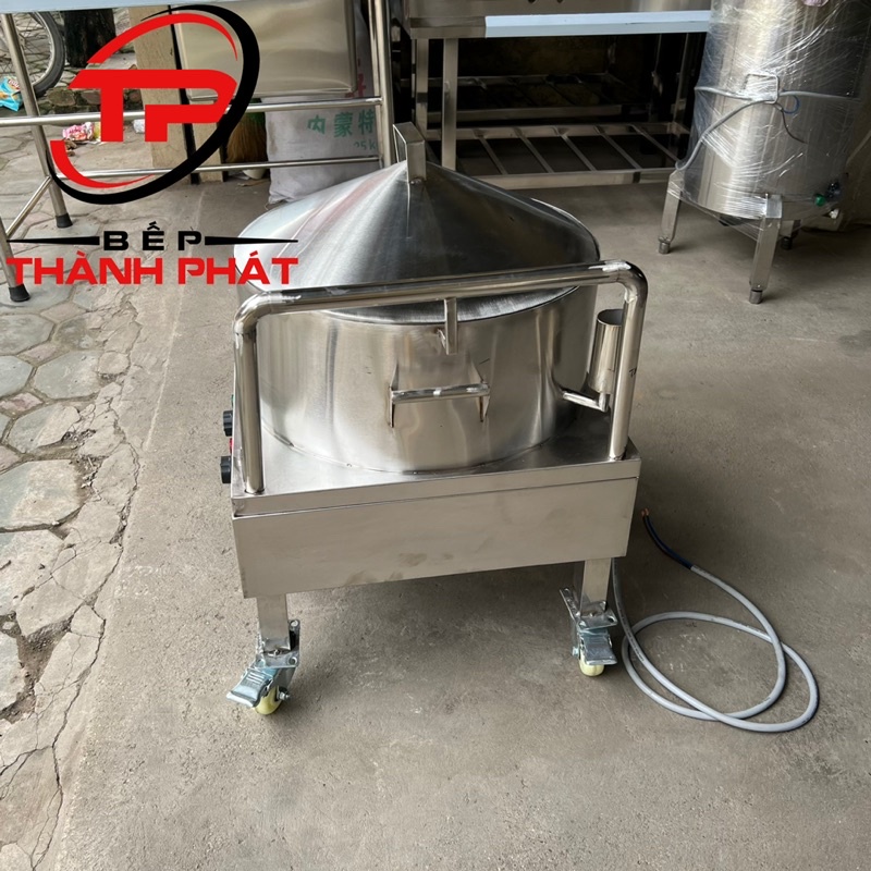 Nồi Tráng Bánh Cuốn Có Bánh Xe Tay Đẩy