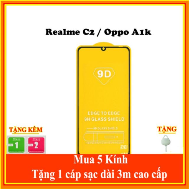 Kính Cường Lực 9D Full Màn Hình Các Dòng Oppo Giá Tốt - Oppo F1s/F3/F3 Plus/F5/F7/F9 - Tặng kèm giấy lau màn hình