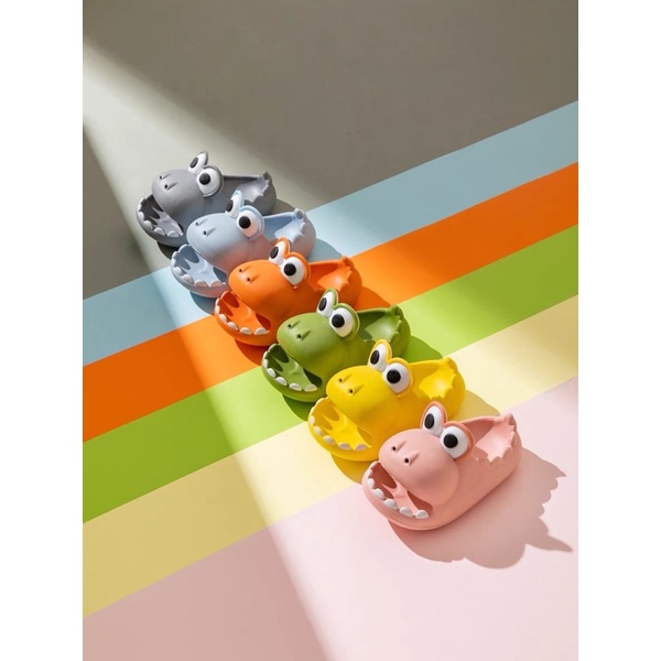 Dép quai ngang cá sấu,dép cá xấu mắt to siêu cute phong cách Ulzzang LUCKY SHOES