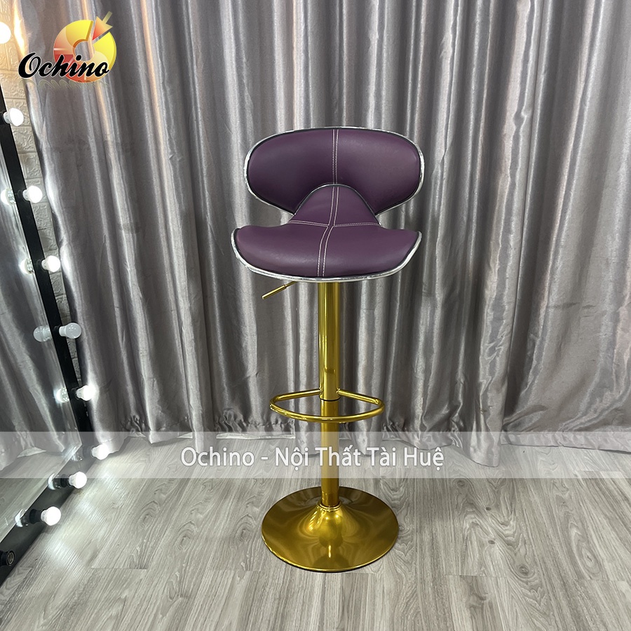 Ghế Chụp Hình, Ghế Makeup Chân Vàng K1 Sơn Tĩnh Điện Nhập Khẩu Mẫu DA CÁ ( Ảnh Thật Shop Chụp)