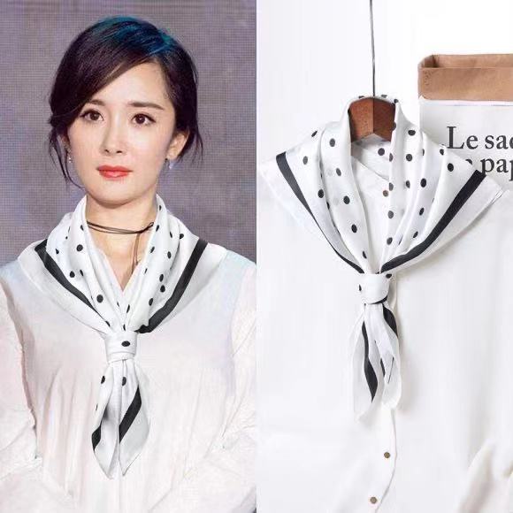 Khăn Lụa Turban Badana Khăn Vuông 70cm Buộc Tóc Quàng Cổ Thắt Yếm Công Sở Đa Dụng Lụa Cao Cấp June Accessories