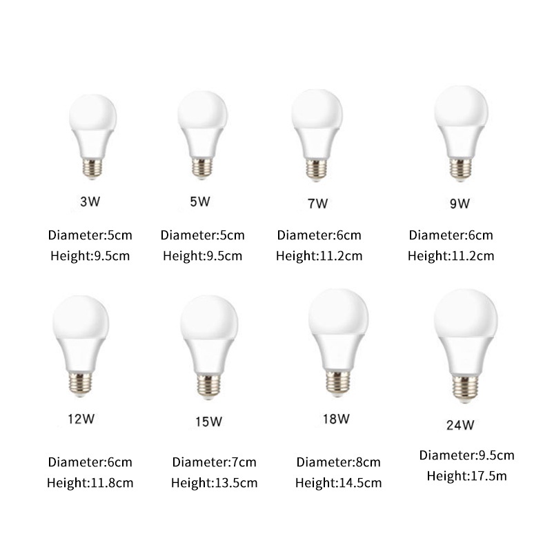 Bóng Đèn led e27 3w 5w 7w 220v Ánh Sáng Trắng