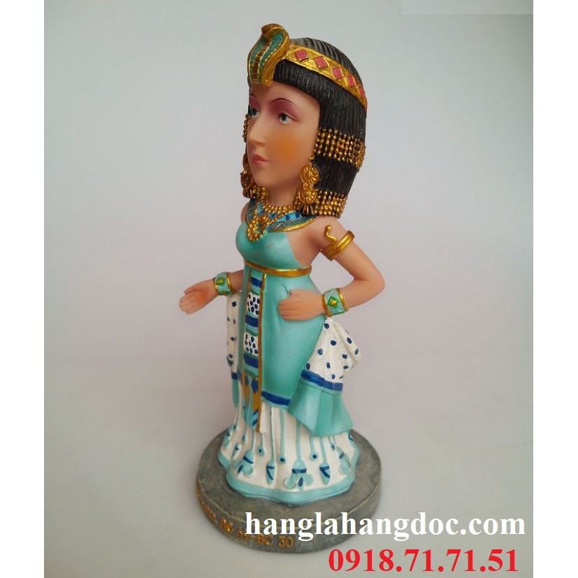 Tượng nữ hoàng Cleopatra, biểu tượng sắc đẹp &amp; quyền lực Ai Cập cổ đại (7x7.5x16cm)