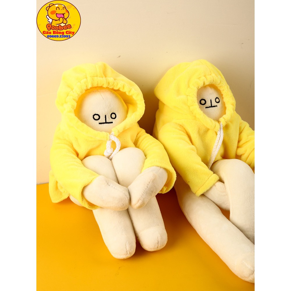 Người Chuối Nhồi Bông Trầm Cảm Lelush Đáng Yêu - Banana Man 35cm Cao Cấp Gấu Bông City