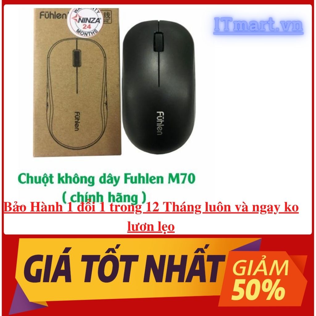 Chuột Fuhlen Không Dây M70 - Hàng Chính Ninza Hãng Bảo Hành 2 Năm 1 đổi 1