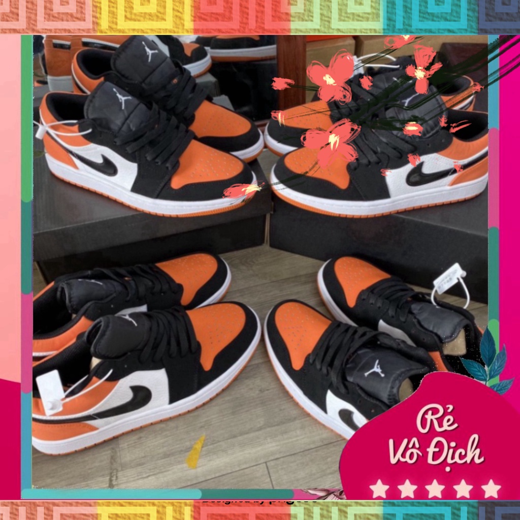 Giày sneaker JD1 thấp cổ, Giày 𝐉𝐨𝐫𝐝𝐚𝐧 1 cam thấp cổ nam nữ <Hot Trend>