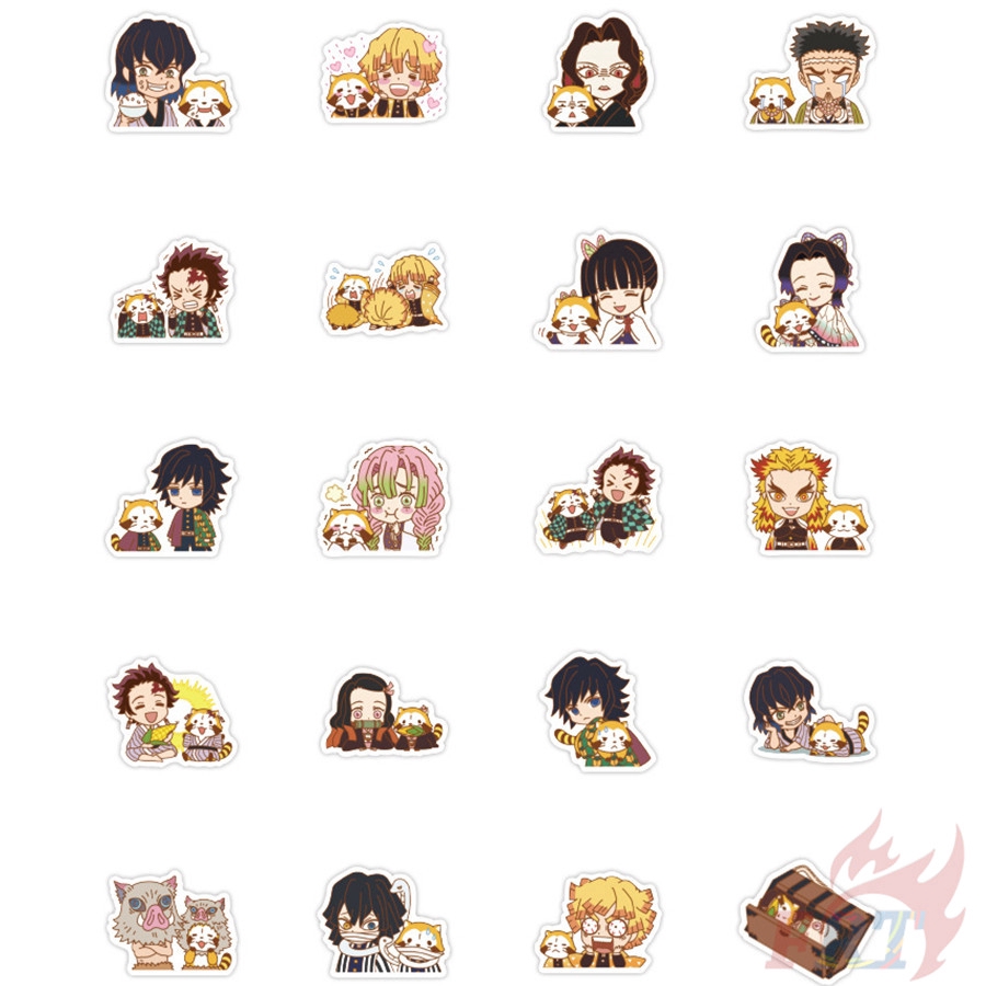 ❉ Demon Slayer Q-1 Anime Stickers ❉ 40Pcs/Set DIY Decals Stickers for Album Diary Laptop Scrapbooks Skateboard