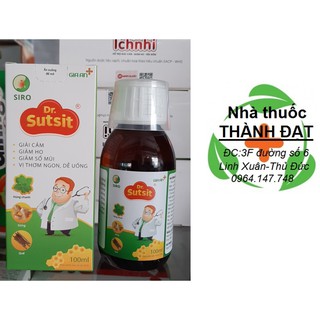 siro dr.sutsit giải cảm , giảm ho chai 100ml dr sutsit