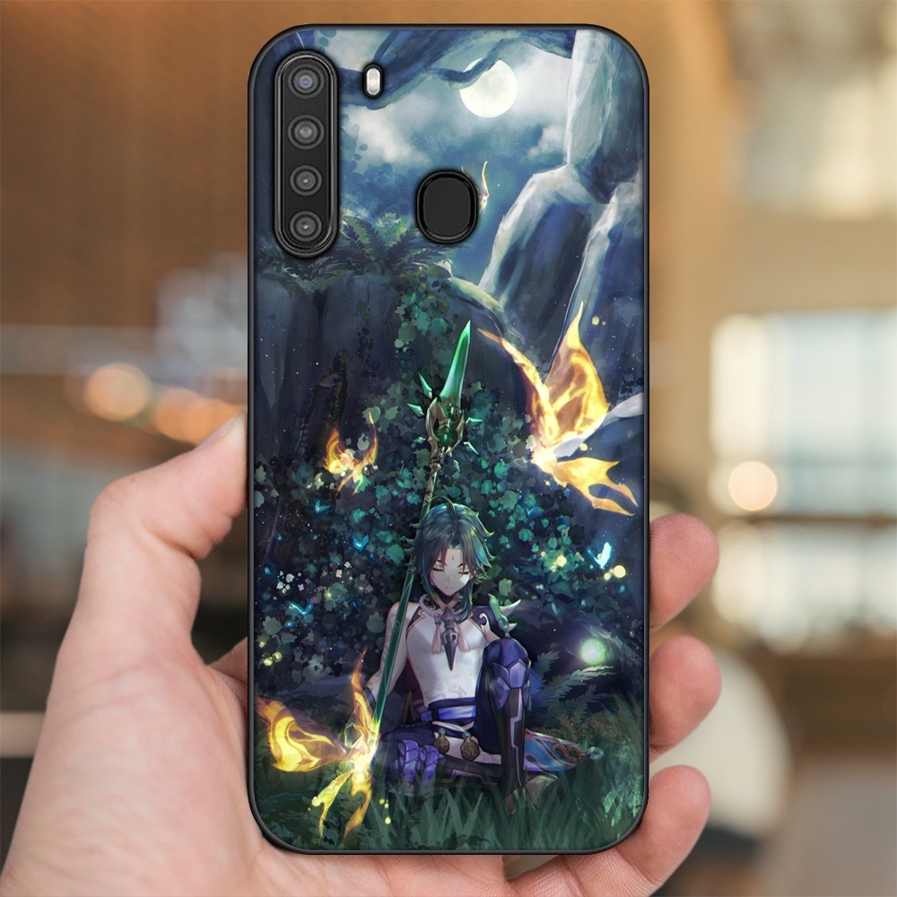 Ốp lưng Samsung A21 viền đen in hình Xiao Genshin Impact