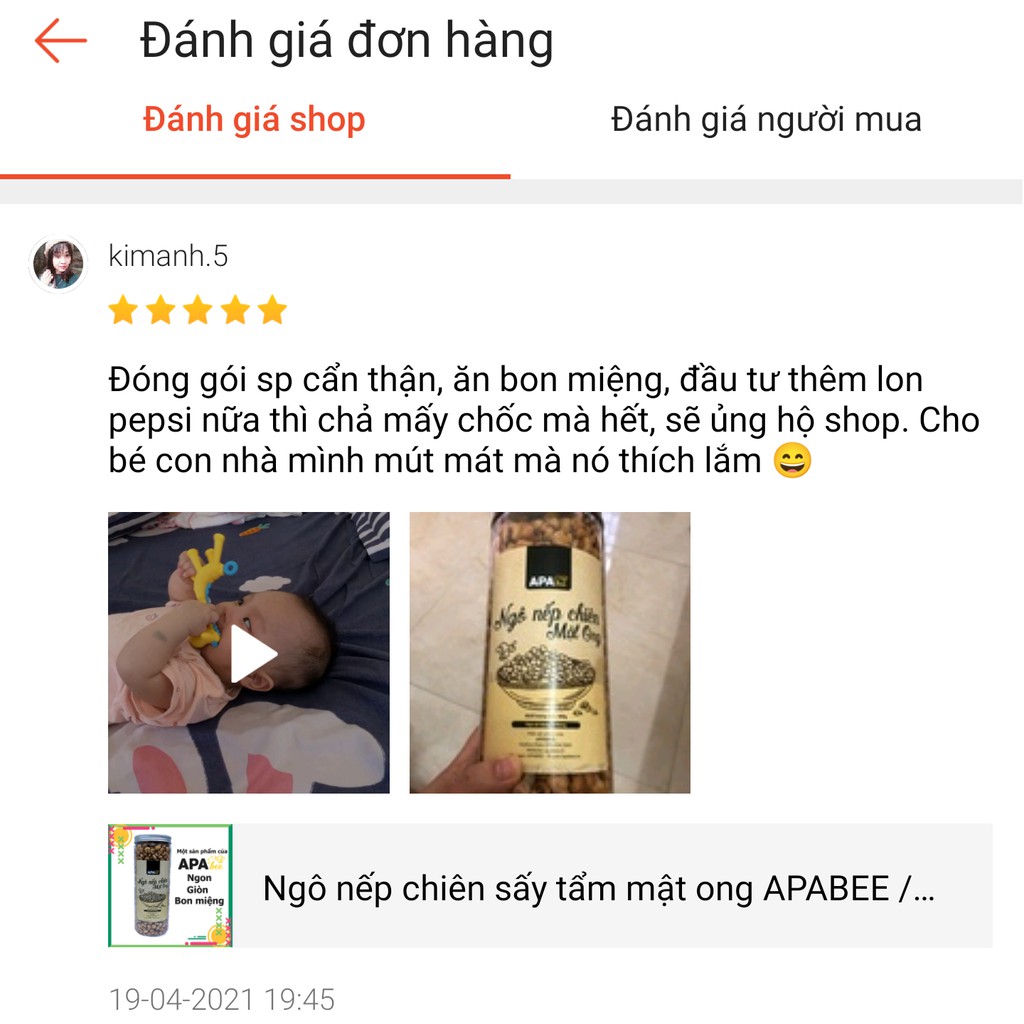 Ngô chiên sấy tẩm mật ong APABEE 480g. Đồ ăn vặt đậu hạt văn phòng siêu ngon, ngọt, giòn, cực bon miệng. | BigBuy360 - bigbuy360.vn