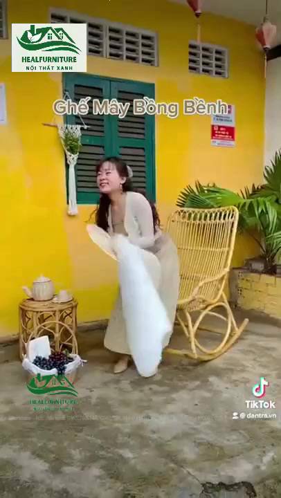 Ghế lười bập bênh thư giãn mây phòng ngủ người già, decor ban công đọc sách, trang trí phòng khách xem tivi / HealHomes | BigBuy360 - bigbuy360.vn