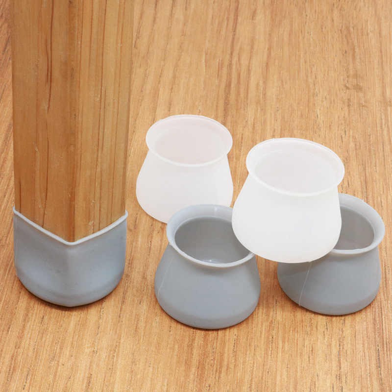 Set 4 Đế Silicone Bọc Chân Bàn Ghế Nội Thất Chống Xước Sàn, Miếng Lót Chân Bàn Ghế Chống Trượt