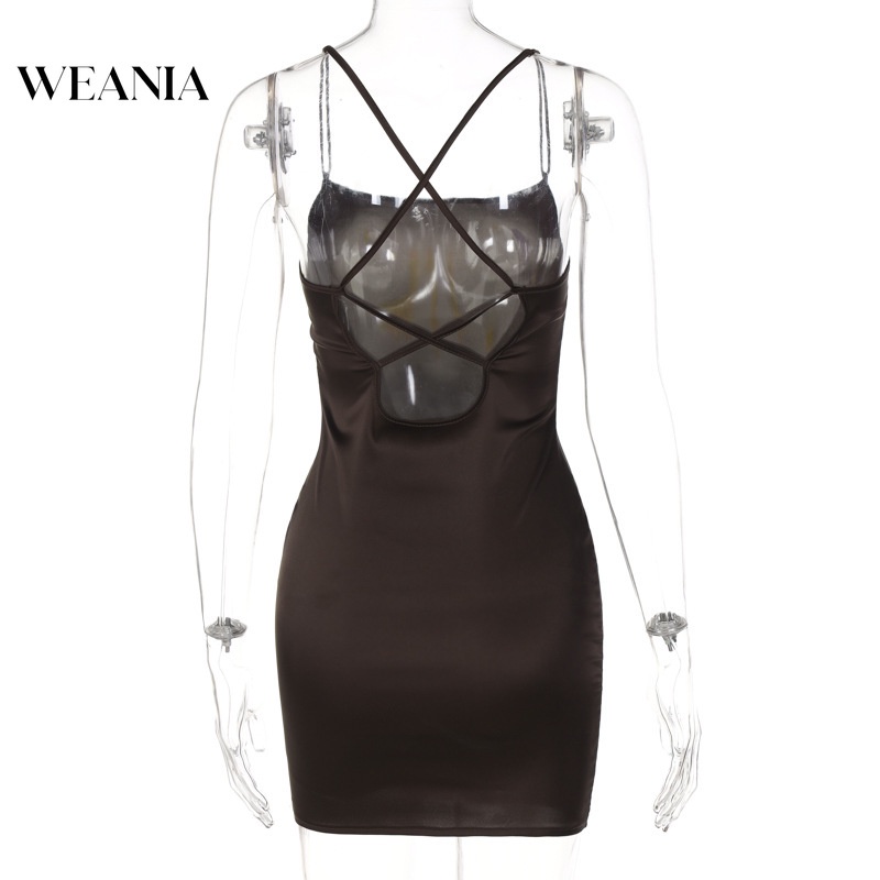 Đầm Ôm Hai Dây Hở Lưng Gợi Cảm D0322