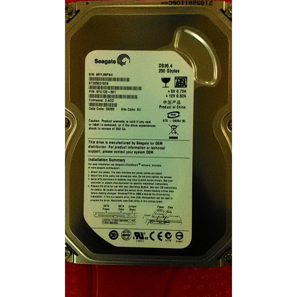 Ổ Cứng Pc 250 Gb Seagate Sata 3.5 Inch | BigBuy360 - bigbuy360.vn
