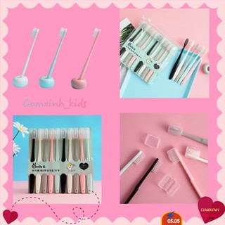 Bàn chải đánh răng lúa mạch ❤️ set 10 cây ❤️ kèm quà tặng ❤️ dùng cho cả gia đình❤️