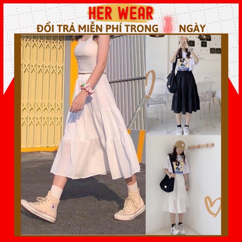 Chân Váy dài Ulzzang, Chân váy vintage cá tính. | BigBuy360 - bigbuy360.vn