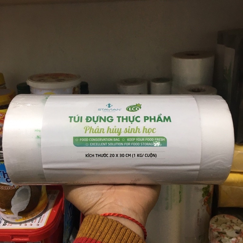 Túi Đựng Thực Phẩm - Tự Phân Huỷ Sinh Học Cuộn 500g