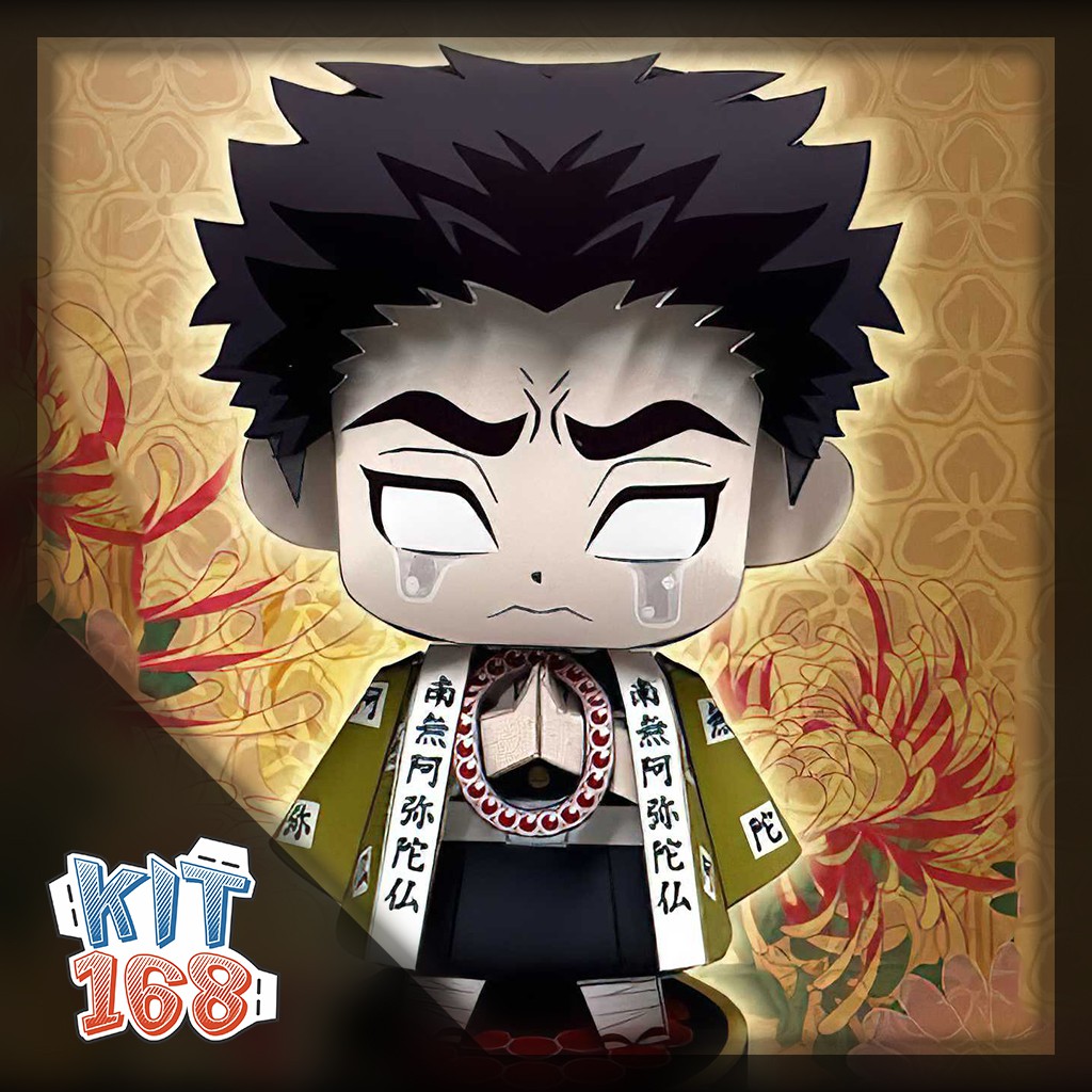 Mô hình giấy Anime Chibi Gyomei Himejima ver 2 – Demon Slayer (Kimetsu No Yaiba)