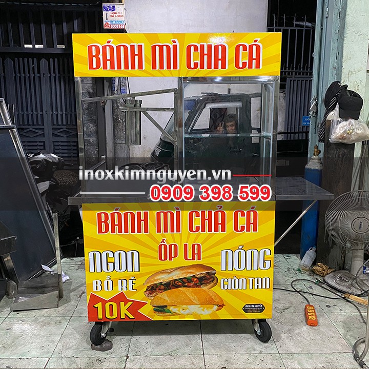 Bán Trọn Bộ Xe Bánh Mì Chả Cá 1M