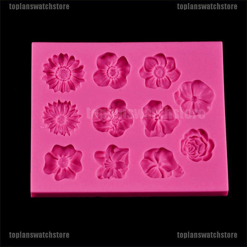 Khuôn Silicone Tạo Hình Hoa Hướng Dương 3D Trang Trí Viền Bánh