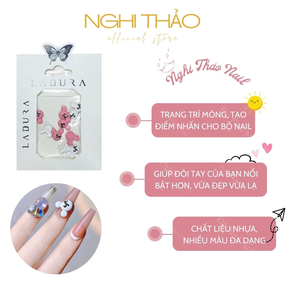 Charm nail mickey NGHI THẢO trang trí móng